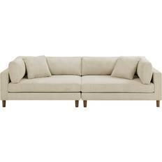 Wade Logan Assel Beige Sofa 116" 3 Seater