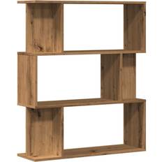 Natural Book Shelves vidaXL Artisan Oak Cabinet 80 x 24 x 96 cm Book Shelf