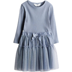 H&M Girl's Top & Skirt Set - Light Dusty Blue