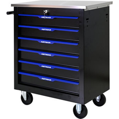 17 Stories 6 DRAWERS MULTIFUNCTIONAL TOOL CART w/ WHEELS- graySteel in BlackBlue 30.7" H X 25.9" W X 13.6" D Wayfair (30.7" H X 25.9" W X 13.6" D)