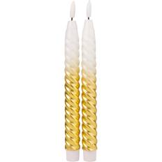 Harald Nyborg Twisted Gold/White LED-ljus 25cm 2st