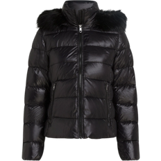 Tommy Hilfiger Chaquetas Tommy Hilfiger Faux Fur Trim Down Jacket - Black