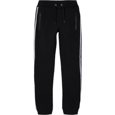 Name It Kid's Side Stripe Sweat Pants - Black (13168665)