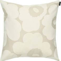 Marimekko Unikko Jacquard Pudebetræk Hvid, Beige (50x50cm)
