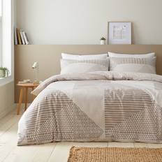 Catherine Lansfield Larsson Geo Duvet Cover Natural (200x200cm)