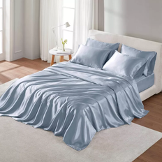 Bed Linen Madison Park Essentials Luxury Bed Sheet Blue (243.8x167.6cm)