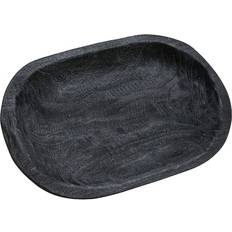 Natural Bowls Bloomingville Hand-Carved Paulownia Wood Black Bowl