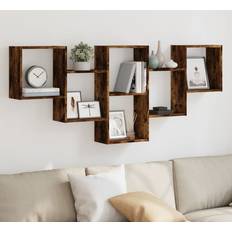 Natural Wall Shelves vidaXL Engineered Wood 159 x 18 x 66 cm Wall Shelf