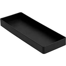 Amazon Basics Rectangular Plastic Organizer Half Accessory Tray Black