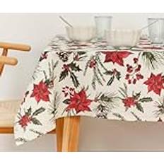 Hemtextil Belum Mauré Julblommor Fläckbeständig Hartsduk 100 x 140 cm Bordsduk