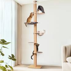 FUKUMARU Golv-till-Tak Kattträd 280-300 cm 6-nivå