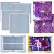 Casting Art 'N Glow Silicone Molds 4 Square Coasters