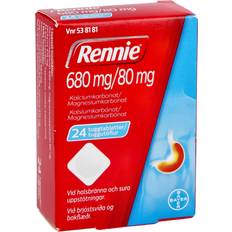 Rennie 680mg/80mg 24 st Tuggtabletter