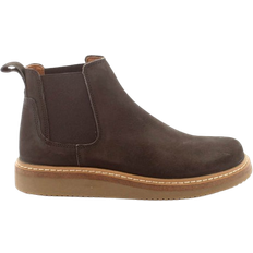 Dame - Nubuck Chelsea boots Nature Gry Bison - Dark Brown