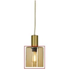 Glas Lampskärmar Aneta Cylinder Window Lamp Amber Lampskärm 9cm