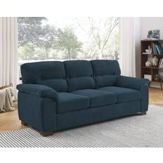 Wade Logan Aziyah Blue Sofa 81" 3 Seater