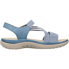 Rieker Sandalo con cinturino - blu fumo/blu colomba/bianco