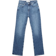 Vita Normale Jeans Stradivarius Straight Lleg Vintage Effect Jeans - Denim