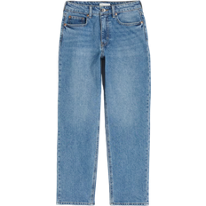 H&M Spijkerbroeken H&M Slim Straight High Ankle Jeans - Denim Blue