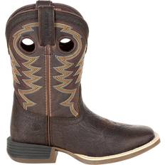 Leather Riding Shoes Children's Shoes Durango Boot Big Kid's Lil' Rebel Pro Cowboy Square Toe Boots - Brown