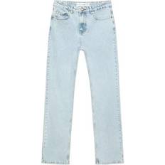 Grey Jeans Stradivarius D98 Straight Leg Vintage Effect Jeans - Denim