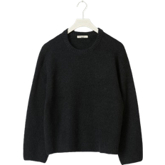 Gina Tricot Overdeler Gina Tricot Crew Neck Knitted Sweater - Black