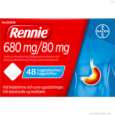 Rennie 680/80mg 48 st Tuggtabletter