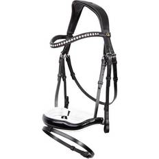 Br Anatomically Shaped Bridles Equitation Bolton Black/White