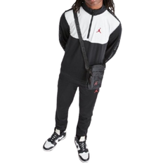 Tute NIKE Kid's Jordan Jumpman Poly 1/4 Zip Tape Tracksuit - Black/White