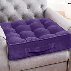 Velvet Chair Cushions Lark Manor Barraza Cotton Indoor Outdoor Sqaure Cushion Pad 50cm H x 50cm W x 10cm D Chair Cushions Purple (50x50cm)