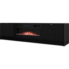 Svarta TV-bänkar Gudelia Black TV-bänk 182x48cm