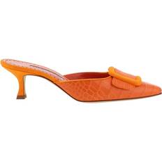 Suede - Woman Heels & Pumps Manolo Blahnik Maysalebi - Orange