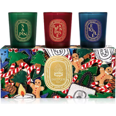 Diptyque Holiday Candle Set Red/Blue/Green Doftljus 70g 3st