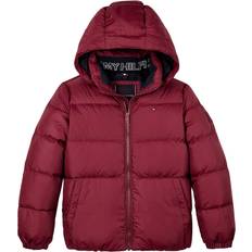 Tommy Hilfiger Boy's Down Filled Hooded Relaxed Puffer Jacket - Deep Rouge (KB0KB08341VLP)