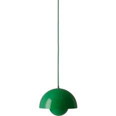 Panton vp1 &Tradition Flowerpot VP1 Signal Green Pendellampa 23cm