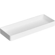 White Desktop Organizers Amazon Basics Rectangular Plastic Desk Organizer 9.4 x 3.3 x 1 White
