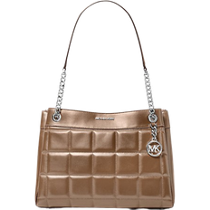 Michael Kors Susan Medium Quilted Leather Tote Bag - Driftwood