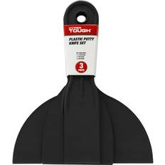 Hyper Tough Plastic Putty Knife Set 3 Piece Paint Scraper