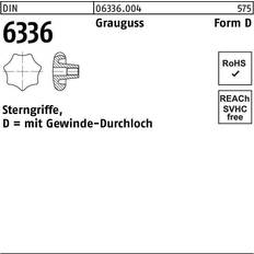 Zieh- & Schiebetürgriffe Diverse Sterngriff DIN 6336 Form D D 80 M 16 1Stk.