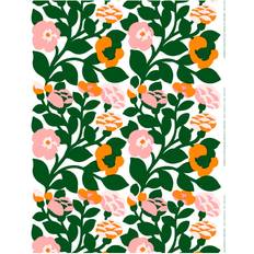 Marimekko Vinyl Dug Grøn, Orange (144x78cm)