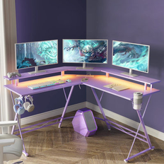 Inbox Zero L-Shape Gaming Desk 29.6 H x 50.0 W x 50.4 D