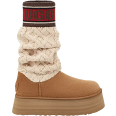 Tessuto a maglia Stivali alti UGG Classic Sweater Letter Boot Chestnut Women's