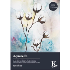 Akvarelpapir 100 ark 300g Kreatima Aquarelle Paper Pad A4 300g 20 sheets