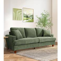 Ebern Designs Hillburn Green Sofa 87" 3 Seater