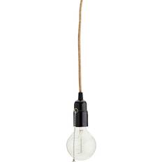 E27 Lampupphängningar Madam Stoltz Lamp Cord Black/Natural Lampupphängning