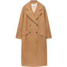 Stradivarius Oversize Soft Touch Coat - Tan