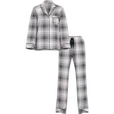 Modal Clothing Victoria's Secret Flannel Long Pajama Set - Black/White Plaid