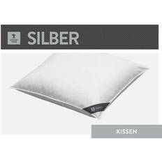 Daunen Schlafkissen Kopfkissen Silber 40cm L:80cm 100% Daunen Daunenkissen