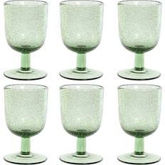 Vidrio Tazas de café espresso Home ESPRIT Refurbished Set of 6 Green Crystal Cups 300 ml Espresso Cup