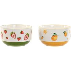 Opvaskemaskineegnede - Rød Salatskåle Home ESPRIT Salad Bowl 21 x 21 x 12 cm Set of 2 Salatskål 12cm 2stk